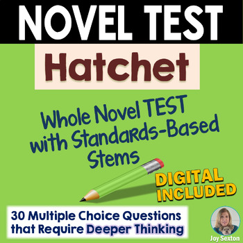 Preview of HATCHET Test - Whole Novel Test with Standards-Based Stems - Print & DIGITAL