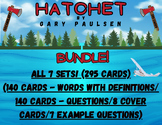 HATCHET Vocabulary Boom™ Cards BUNDLE/7 SETS (295 CARDS)