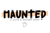 HAUNTED - A Hand Lettered Halloween Spider Web Font