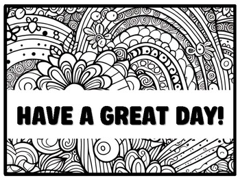 HAVE A GREAT DAY! 10 Rainbow Zentangle Coloring Pages, Rainbow Coloring ...