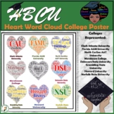HBCU College Heart Word Cloud Posters - 3 Posters/Classroom Decor