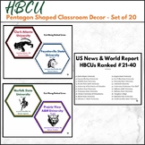 HBCU Hexagon Shaped Classroom Decor Featuring 20 HBCUs - S