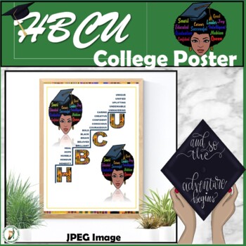 Preview of HBCU Poster/ Historically Black College & University Poster/Kente Clothe Themed