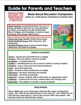 Preview of HBCU Proud Book Read Aloud Companion Guide