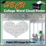 HBCU WordCloud Poster - Heart Shaped w/ over 30 Colleges i