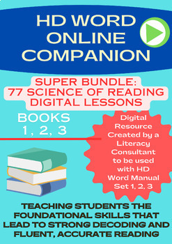 Preview of HD Word Online Companion | Book 1, 2, 3 | Science of Reading | Decoding | Bundle