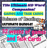 Preview of HD Word Units 1-32 Ultimate Games and Task Card Bundle SOR Phonics RGR