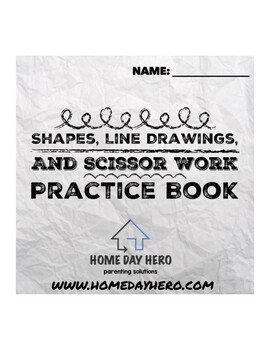 Preview of HDH Pre Writing Activities_Shapes_Line Drawings_Scissor Work Practice Book