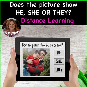 Preview of HE, SHE OR THEY (PRONOUNS) - Speech Boom Cards - No Print