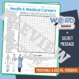 HEALTH & MEDICAL CAREERS Word Search Puzzle Activity Vocab