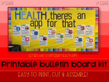 Preview of HEALTH- There's an App for That! Printable Bulletin Board Kit