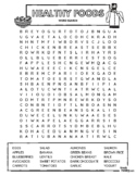 HEALTHY FOOD - Word Search Puzzle (Improve Diet and Encour