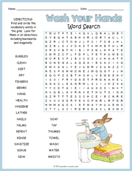 HEALTHY HABITS BUNDLE - 9 Word Search Puzzle Worksheet Activities
