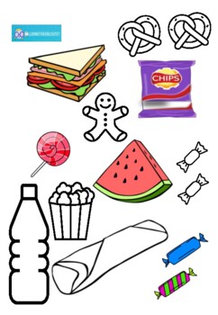 HEALTHY LUNCHBOX - HEALTHY EATING CUT AND PASTE, COLOUR, DRAW, FOOD PYRAMID
