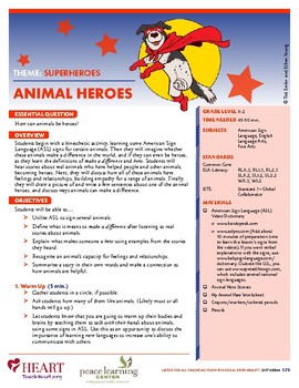 Preview of HEART Humane Education: Animal Heroes (Grades K-2)