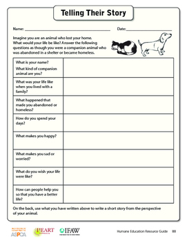 Preview of HEART Humane Education: My Story: How Did I Get Here? (Gr. 6-8, Activity 2)
