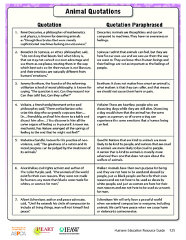 Preview of HEART Humane Education: Attitudes Towards Animals (Activity 2, Gr. 9-12)