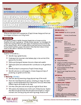 Preview of HEART Humane Education: The Consequences Of Our Changing Climate (Grades 3-5)