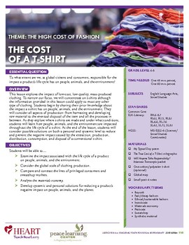 Preview of HEART Humane Education: The Cost of a T-Shirt (Gr. 6-8)