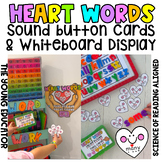HEART WORD SOUND BUTTON CARDS & WHITEBOARD DISPLAY / SCIEN