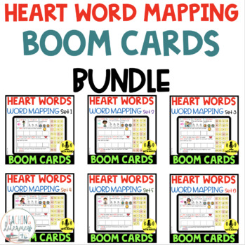 Preview of HEART WORDS | Sight Word Mapping | Science of Reading | BOOM CARDS | BUNDLE
