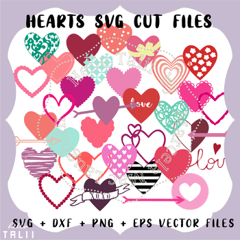 Preview of HEARTS- 35 SVG cut files