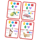 HEBREW didactic cards to read Hebrew alphabet, vowels and 