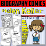 HELEN KELLER Biography Comics Research or Book Report | Gr