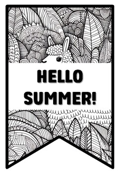 HELLO SUMMER! 10 Llama Zentangle Coloring Pages, Llama Coloring Pages