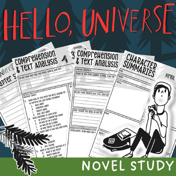 Preview of Hello, Universe Novel Study & Printable Reading Response Workbook