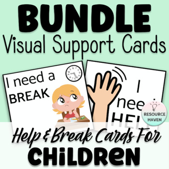 Help Break Cards Visual Aids Bundle Great For Students With Autism