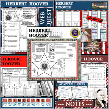 Preview of HERBERT HOOVER U.S. PRESIDENT BUNDLE Differentiated Research Project Biography