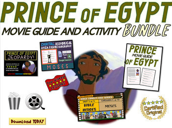 Preview of PRINCE OF EGYPT BUNDLE! Movie Guide, Games, Activities & Bios for a Greece Unit