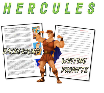 Preview of HERCULES Disney Film Guide: Background, Writing Prompts, and Sample Answers