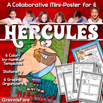Preview of HERCULES — Greek Mythology Mini-Poster Project and Graphic Organizers Activity