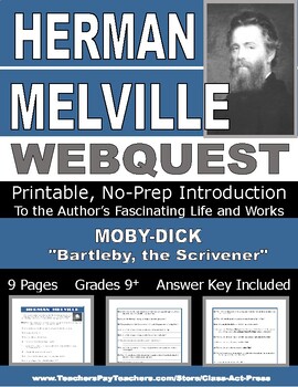 Preview of HERMAN MELVILLE Webquest | Worksheets | Printables