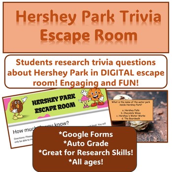 Preview of HERSHEY PARK TRIVIA DIGITAL ESCAPE ROOM- END OF THE YEAR! NO PREP