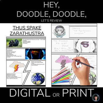Preview of ZARATHUSTRA HEY, DOODLE, DOODLE, LET'S REVIEW | DISTANCE LEARNING BUNDLE