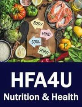 Preview of HFA4U Course Binder- Nutrition and Health Grade 12