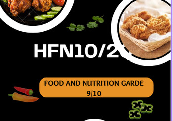 Preview of HFN1020 Grade 9/10 Food and Nutrition Assessments Binder