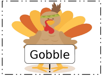 Preview of HFW (sight words) Thanksgiving review game