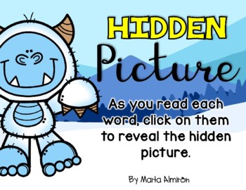 Preview of HIDDEN PICTURE {WINTER} Digital Game {CVC Words}