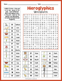 HIEROGLYPHICS Word Search Puzzle Worksheet Activity