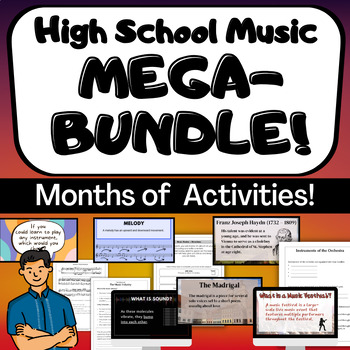 Preview of HIGH SCHOOL MUSIC BUNDLE for General Music or Music Appreciation Classes