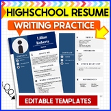 HIGH SCHOOL RESUME WRITING AND COVER LETTER TEMPLATE (*Edi