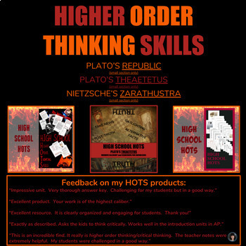 Preview of HIGHER ORDER THINKING, CRITICAL THINKING | AP English Literature, Inferences