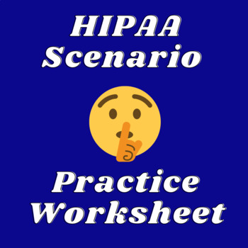 Preview of HIPAA Scenario Practice/Application Worksheet