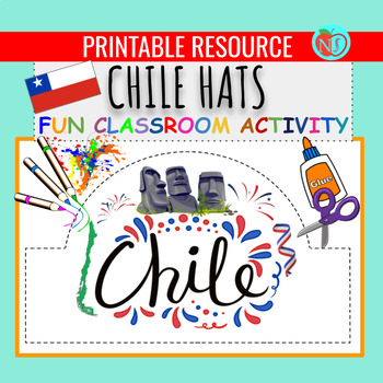 Preview of HISPANIC HERITAGE CHILE HATS | COLOR CUT AND PASTE HAT ACTIVITY | MAKE HATS