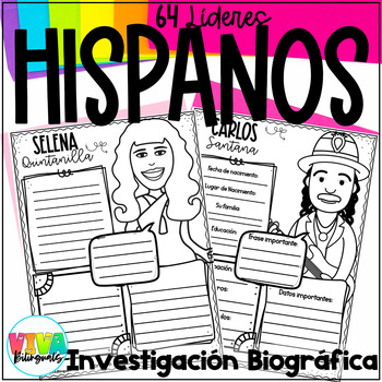 Preview of Investigación biográfica | Hispanic Heritage Leaders Spanish Biography Research