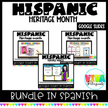 Preview of Herencia Hispana | Hispanic Heritage Month Google Slides Bundle